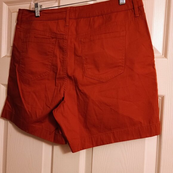 Worthington Womens Shorts, Sz 10, Burnt Orange, Hi Rise, 15", NWOT - Picture 5 of 5